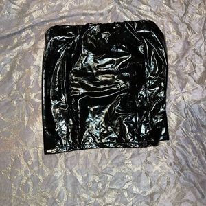 Faux leather skirt